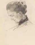 Arthur Illies, Bildnis Frau Schiefler, 1902, Pencil drawing