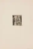 Wilhelm Thöny, 2 Blätter: Interieurszene. Ungeheuer vor der Stadt