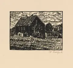 Wilhelm Laage, Das schwarze Haus, 1911, Woodcut