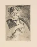 Franz Nölken, Emilie Damman, geb. Nölken (I), 1916, Etching