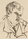 Alma del Banco, Porträt Hunzinger, 1920, Lithograph