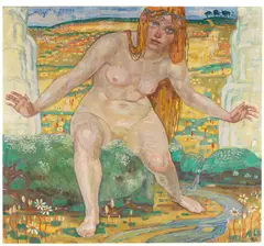 Max Pechstein, Die Quelle, 1906, Oil on canvas