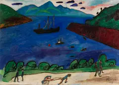 Gabriele Münter, Narvik Hafen, 1916, Oil on canvas