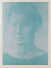 Franz Gertsch, Doris, 1989, Colour woodcut on Kumohadamashi Japan