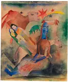 Mariä Verkündigung by Heinrich Campendonk, 1919, Watercolor, sold Dec 2012