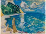 Frauen am Meer by Erich Heckel, 1919, Watercolor, sold Dec 2012