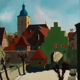 Carl Grossberg, Ortseingang von Sommerhausen (Unterfranken)
