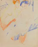 Zwei Modelle im Atelier by Ernst Ludwig Kirchner, 1908, Colored chalk drawing, sold Dec 2012