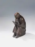 Ernst Barlach, Der Buchleser (Lesender Mann im Wind), 1936, Bronze