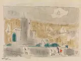 Lyonel Feininger, Am Meer (By the sea), 1946, Watercolor