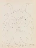 Faun by Pablo Picasso, 1952, Pen and India ink drawing, sold Dec 2012