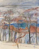 Hans Purrmann, Blick auf Agno im Winter