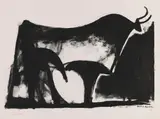 Le Taureau noir by Pablo Picasso, 1947, Lithograph, sold Dec 2012