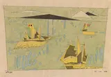 Lyonel Feininger, Drei Segelschiffe, 1939, Pen and India ink drawing
