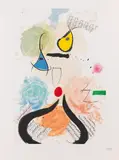 Joan Miró, La Canatrice Chauve, 1981, Etching and aquatint in colors