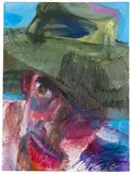 Ole (puppi) mit grünem Hut by Rainer Fetting, 1999, Oil on burlap, sold Dec 2012