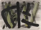 Fritz Winter, Ohne Titel, 1954, Öl auf Karton, an den Rändern umlaufend auf Leinwand aufgezogen