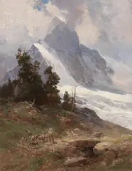 Edward Theodore Compton, Auftrieb am Matterhorn, 1917, Oil on canvas