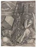 Die Melancholie (Melencolia I) by Albrecht Durer, 1514, Engraving, sold Nov 2012