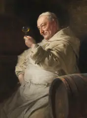 Die Weinprobe by Eduard von Grützner, 1906, Oil on canvas, sold Nov 2012