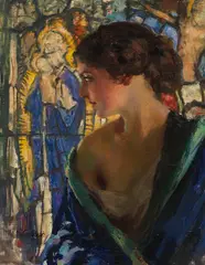 Ferdinand Max Bredt, In Gedanken, 1920, Oil on panel