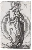 Maria mit der Sternenkrone by Heinrich Aldegrever, 1553, Engraving, sold Nov 2012