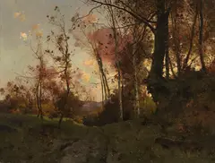 Léon Germain Pelouse, Herbstwald bei Fontainebleau, 1880, Oil on canvas