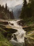 Edward Harrison Compton, Die junge Elbe im Riesengebirge