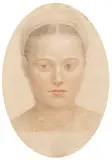 Angelo Bronzino, Umkreis - Porträt der jungen Lucrezia Panciatichi, Red chalk