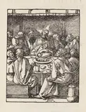 Das letzte Abendmahl. Blatt 9 der Kleinen Passion by Albrecht Durer, 1508, Woodcut, sold Nov 2012