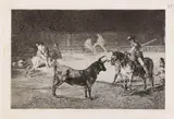 Francisco De Goya, El célebre picador Fernando del Toro, barilarguero, obligando á la fiera con su garrocha, 1815, Etching and aquatint