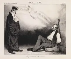 Moderne Galilée by Honoré Daumier, 1834, Lithograph, sold Nov 2012