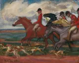 Jagdreiter Schloß Nymphenburg by Hans von Faber du Faur, 1937, Oil, sold Nov 2012