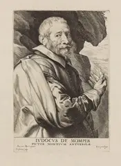 Antonius van Dyck, Porträt des Pieter Breughel aus der "Iconographie". Sowie fünf weitere Porträts nach van Dyck, gestochen von Pieter de Jode II (1), Lucas Vorsterman I (3) und Lucas Vorsterman II (1), 1630, Engraving