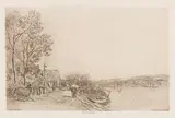 Alfred Sisley, Bords du Loing, la charrette, 1890, Etching
