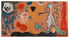 Ohne Titel by A. R. Penck, 1986, Oil on canvas, sold Oct 2012