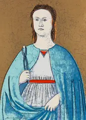 Saint apollonia by Andy Warhol, 1984, Silkscreen in colors, sold Oct 2012