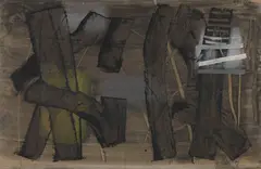 Ohne Titel by Fritz Winter, 1954, Oil on cardboard, sold Oct 2012