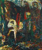 Ohne Titel by Gunter Damisch, 1998, Oil on canvas, sold Oct 2012