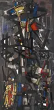 Franz Alfred Theophil Winter, Komposition schwarz-grau, 1953, Mixed media
