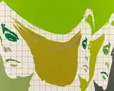 Werner Berges, Three Faces, 1972, Acrylic on canvas
