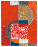 Alexandre Istrati, Forms en Rouge, 1953, Oil on canvas