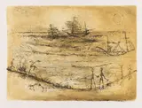 Marine (Seascape) by Zao Wou-ki, 1952, Lithograph in colors, sold Oct 2012