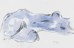 Toni Stadler, 8 Blätter: Aktstudien, 1970, Watercolor