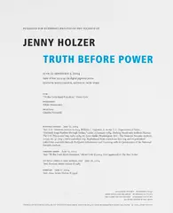 Truth before Power by Jenny Holzer, 2004, Portfolio, sold Oct 2012