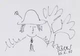Gerhard Richter, Figur mit Hut, 2002, Felt-tip pen drawing