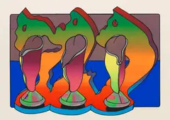 3 Springer by Dieter Roth, 1970, Silkscreen in colors, sold Oct 2012