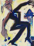 Elvira Bach, Verbotene Frucht, 1985, Gouache