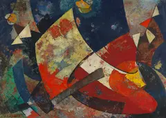 Glockenguss by Wilhelm Imkamp, 1965, Oil on paper, sold Oct 2012