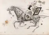 Mersad Berber, Jahaci Apokalipse (Die Reiter der Apokalypse), 1972, Pen and India ink